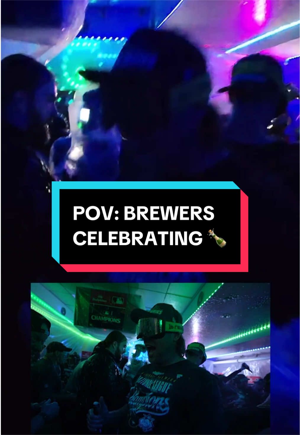 A little taste of victory. First-person POV of the Brewers celebrations 