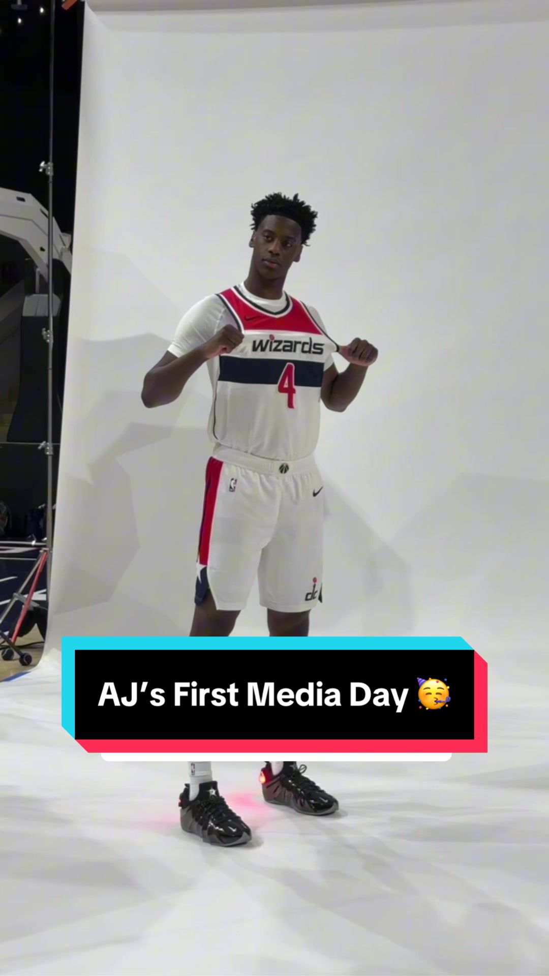 AJ Dybantsa at his first ever NBA Media Day  🥳 