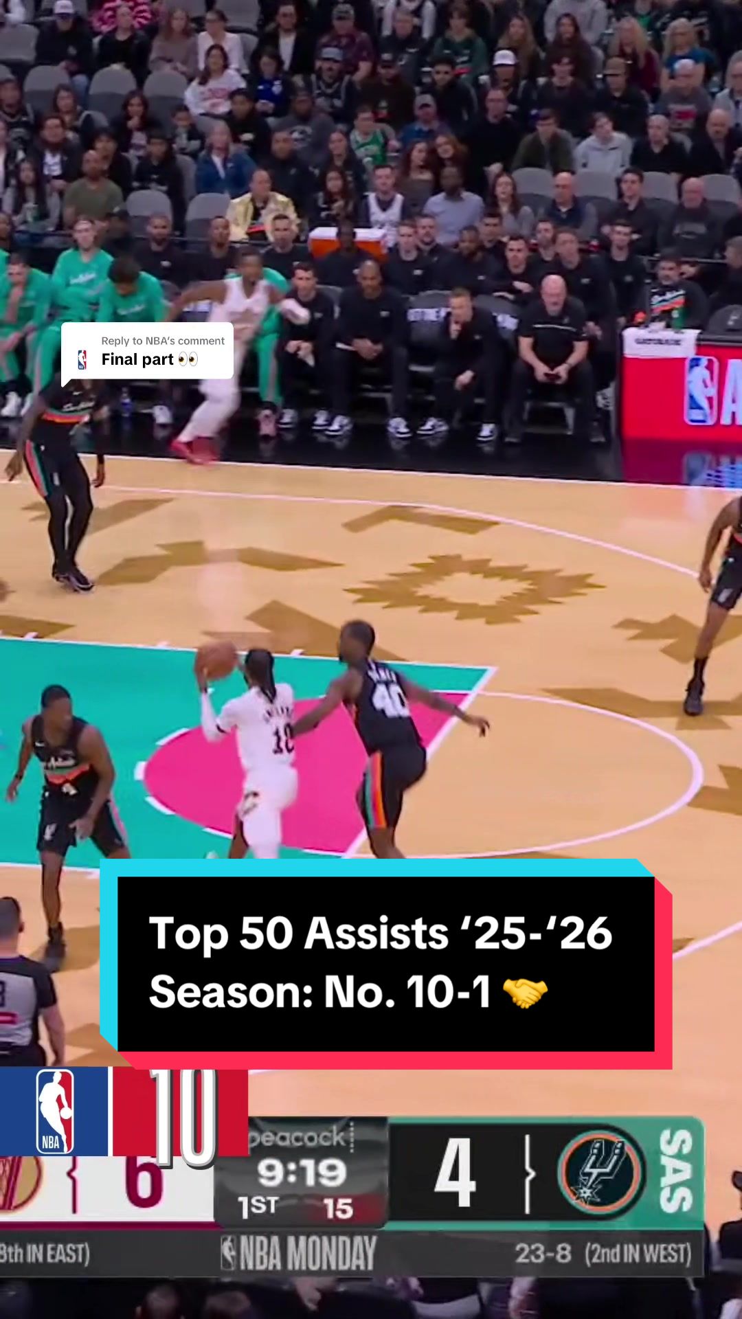 Replying to @NBA Countdown the top 10-1 assists of the 2025-26 NBA season! 🔥 