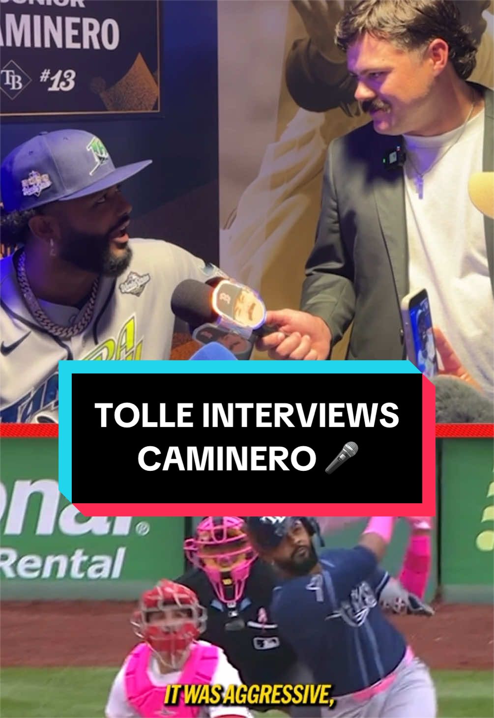 Payton Tolle had the chance to interview Junior Caminero at World Series Media Day