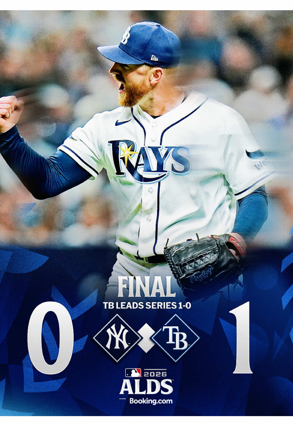 The @TAMPA BAY RAYS take Game 1 of the American League Division Series thanks to a stellar start by Drew Rasmussen! 