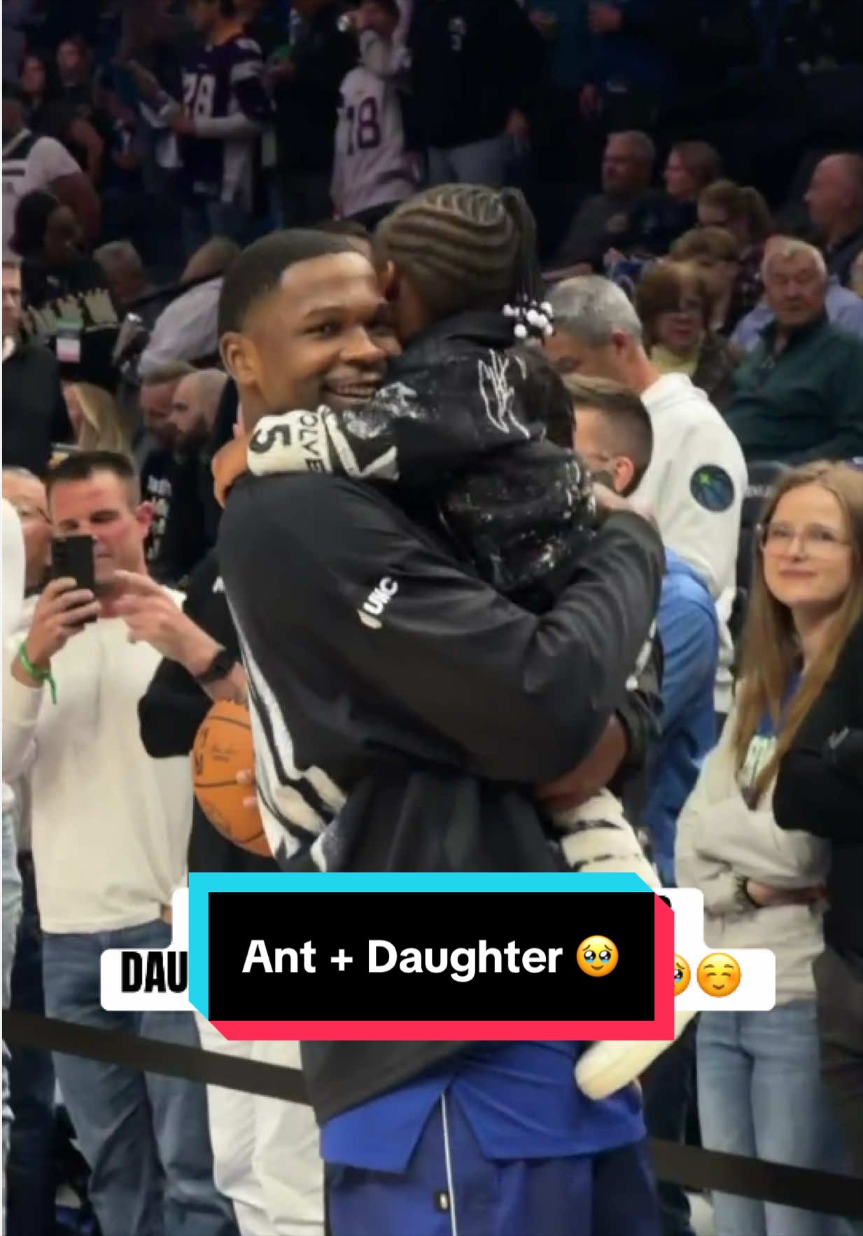 Ant had a special visit from his daughter pregame 🥹 