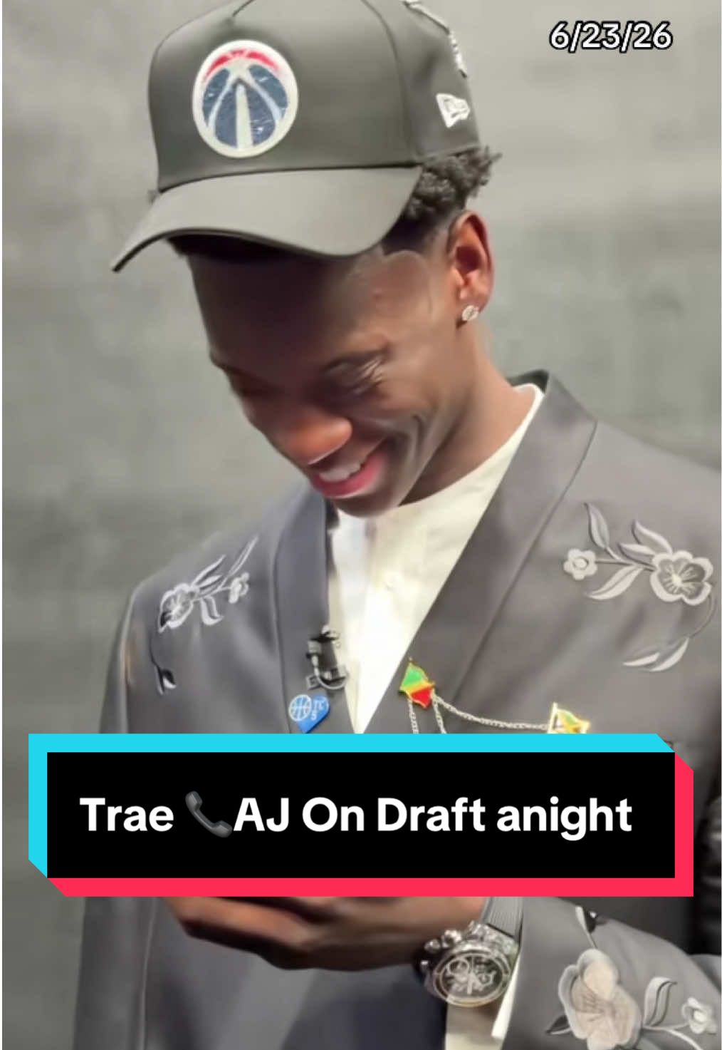 In honor of Trae Young’s 28th Birthday, here’s a look back AJ Dybantsa getting a call from his future teammate on Draft Night! 📞 