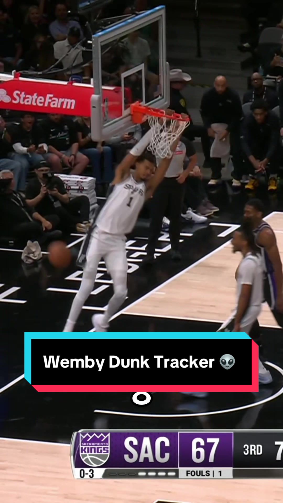 Wemby was dunking everything tonight 💪 💥 