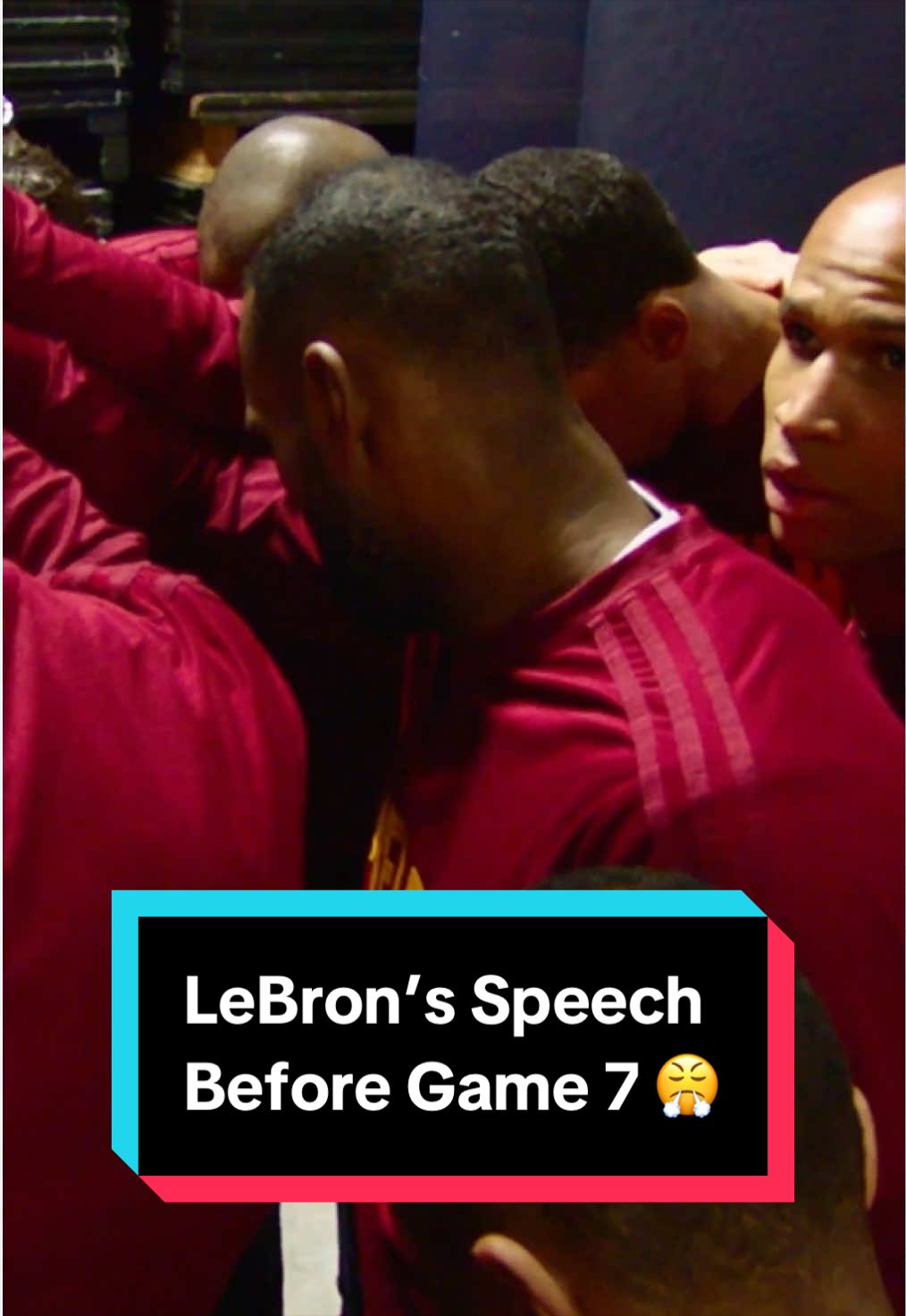 Game 7 on the road against a 73-win team. LeBron set up his squad with the ultimate pregame message 🙌🔥 