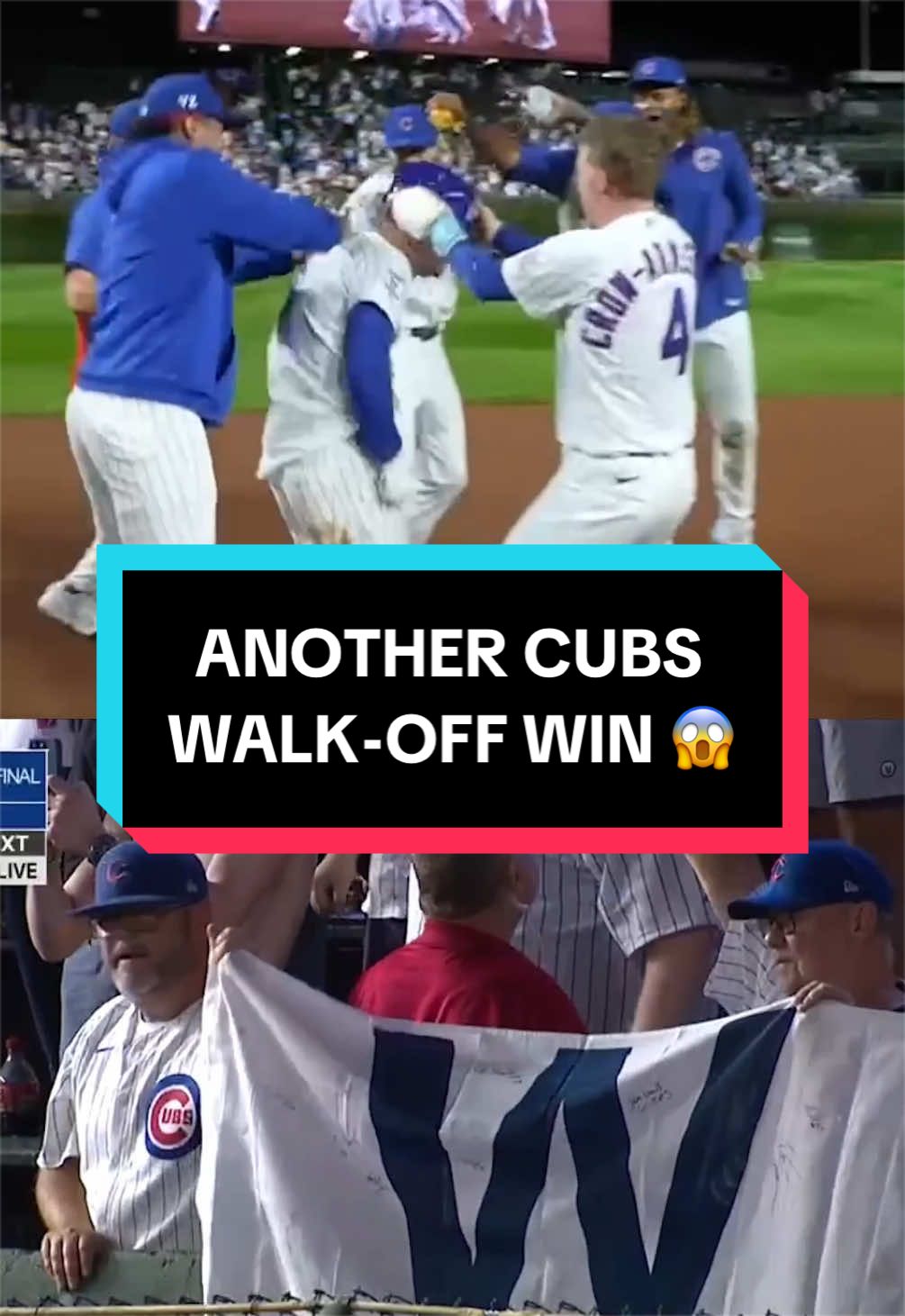 For consecutive nights and the 13th time this season, the @Cubs WALK IT OFF! 