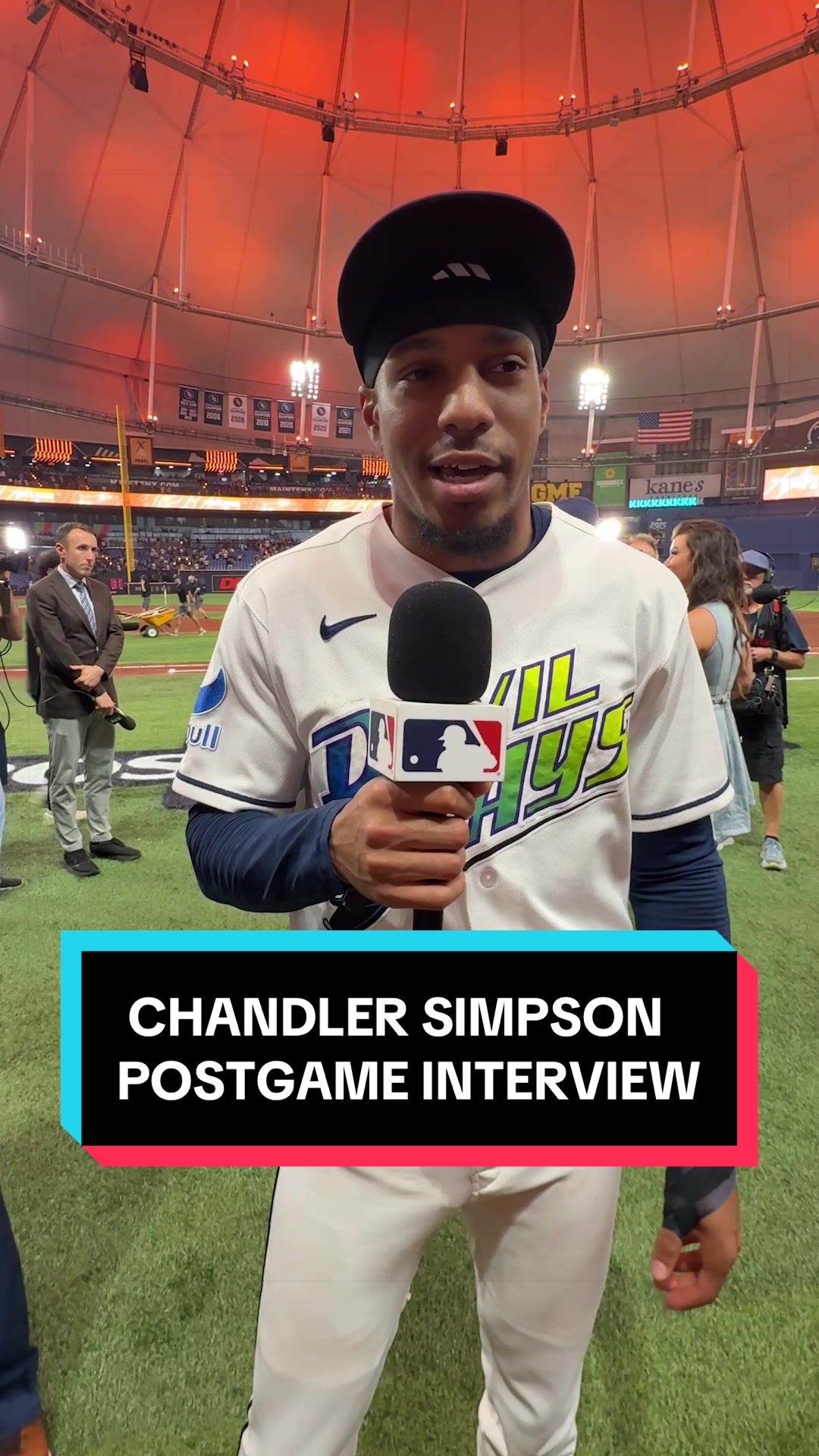 Chandler Simpson reflects on the Rays Game 2 win! 