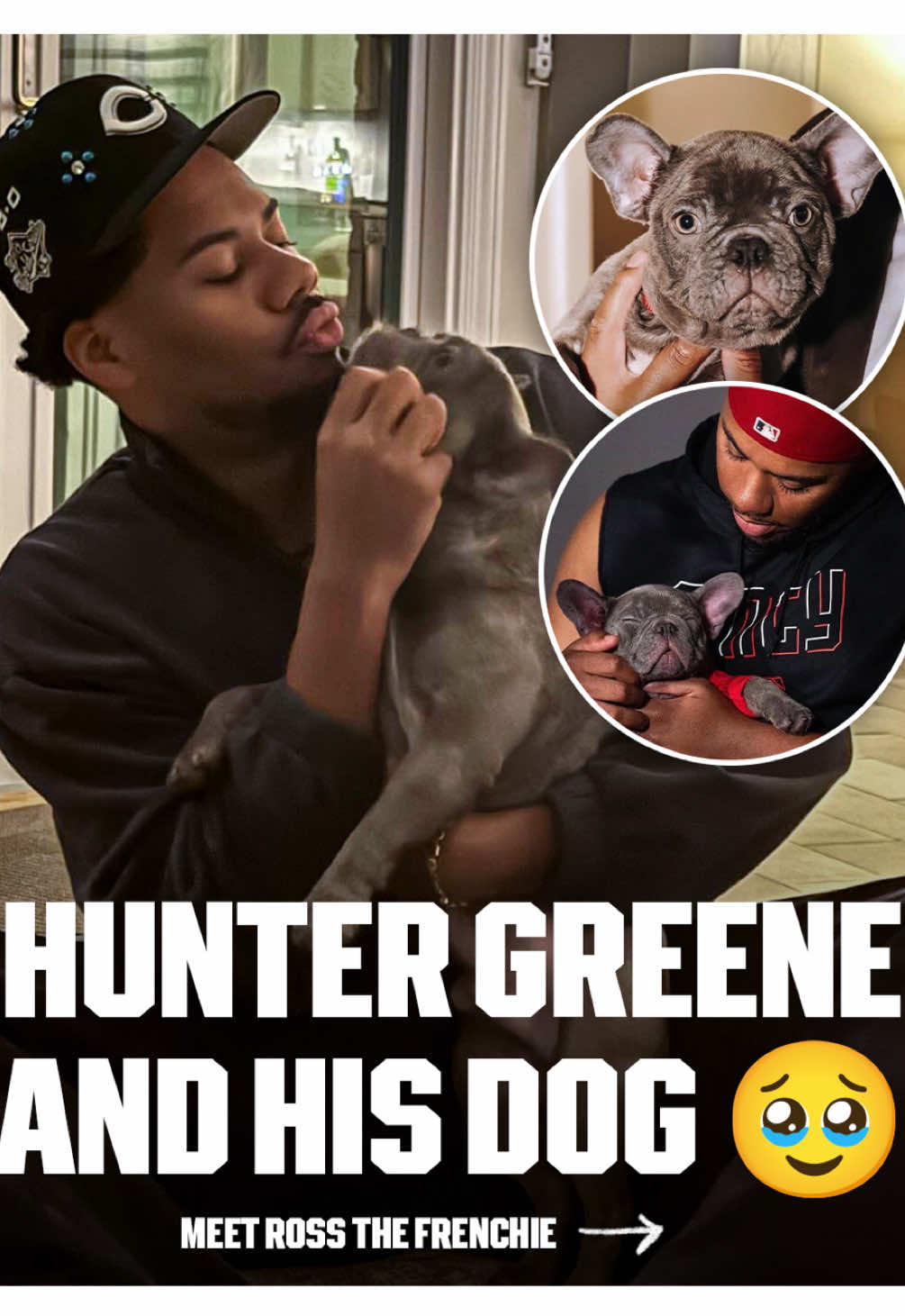 Meet Ross, Hunter Greene’s French Bulldog 🥹