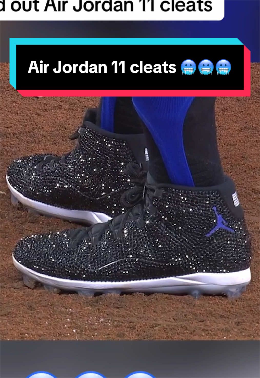 Going to need a pair of sunglasses to look at Josh Naylor's Air Jordan 11 "Space Jam" cleats 😎 