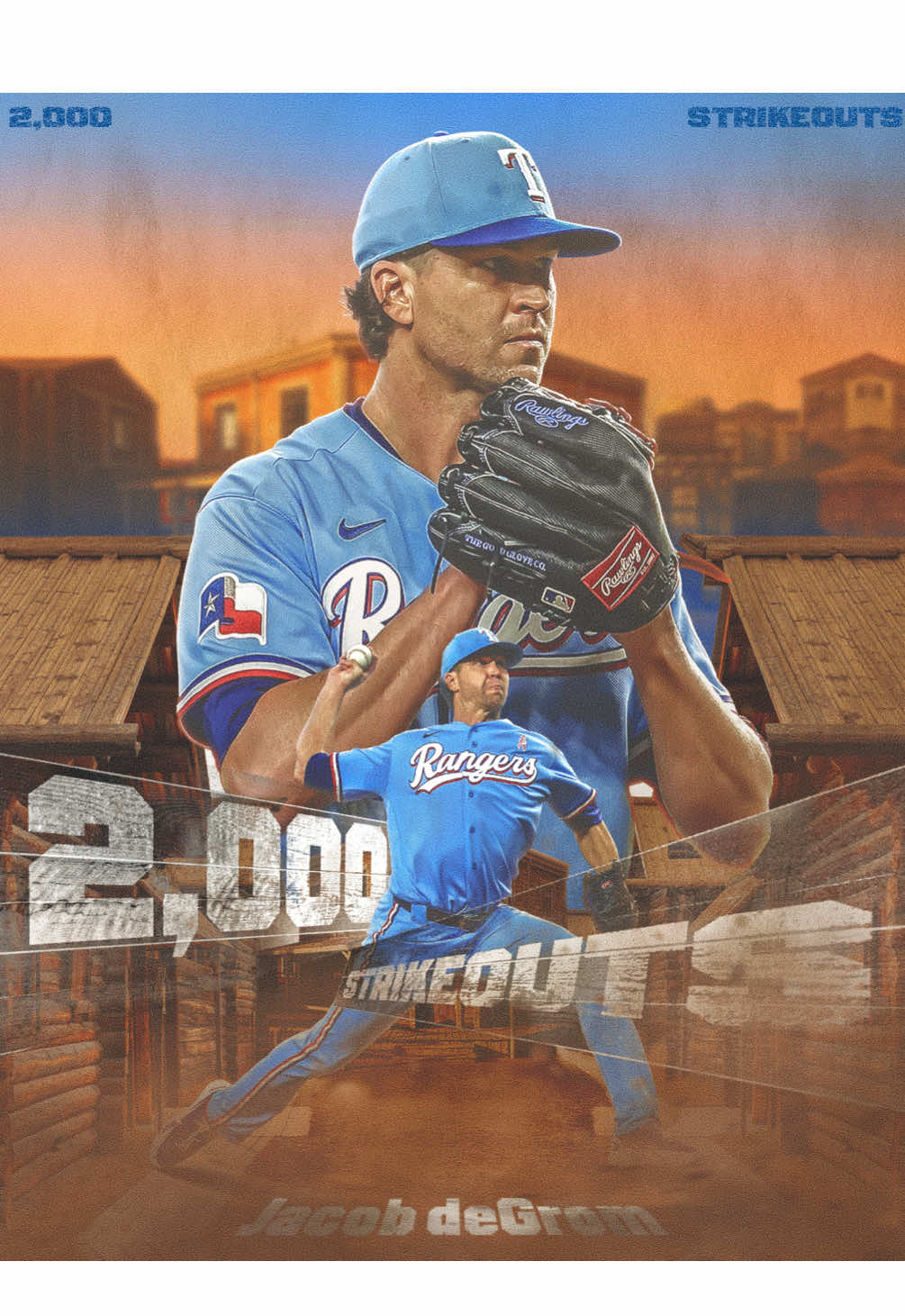 Jacob deGrom is the newest member of the 2,000 strikeouts club 🔥 