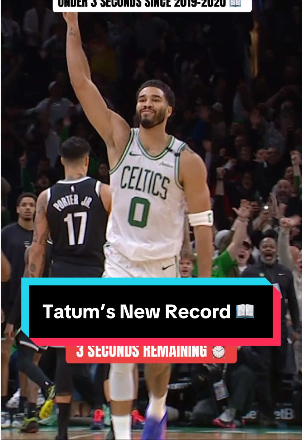 Jayson Tatum surpasses Shai Gilgeous-Alexander with his 7th career game-winning shot under 3 seconds remaining ⏰ 
