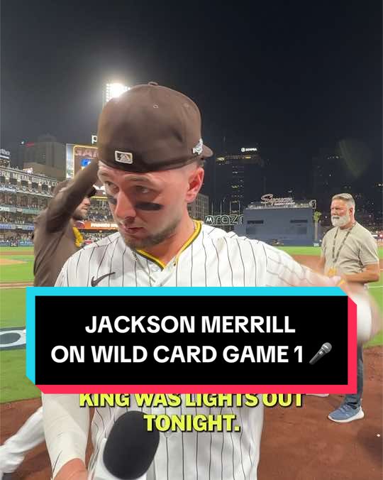 Jackson Merrill and the @Padres are one win away from the NLDS! 