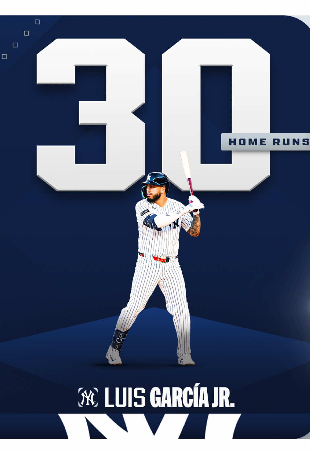 Listen to Yankee Stadium celebrate Luis García Jr.’s first career 30-HR season 📢 