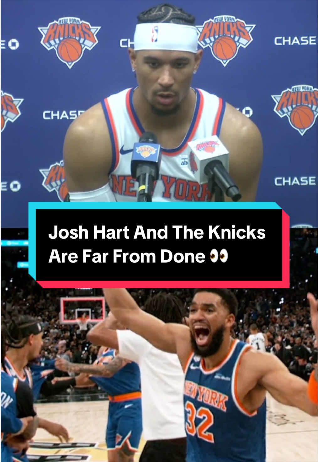 The @New York Knicks left it all on the floor, but the story doesn’t stop here 😤 Josh Hart and the squad are turning the page and shifting full focus to what’s ahead 💯 
