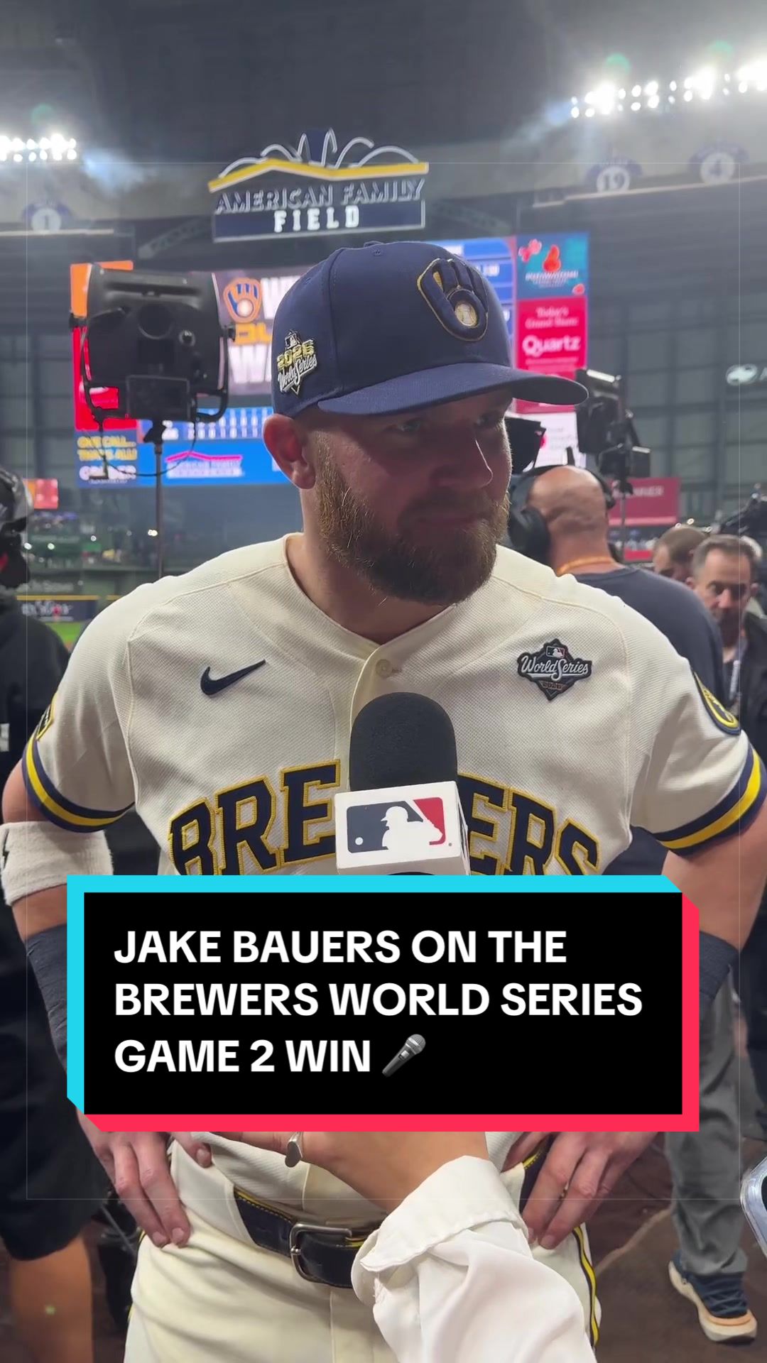 Jake Bauers has high praise for Cooper Pratt and Sal Frelick after the @Brewers 