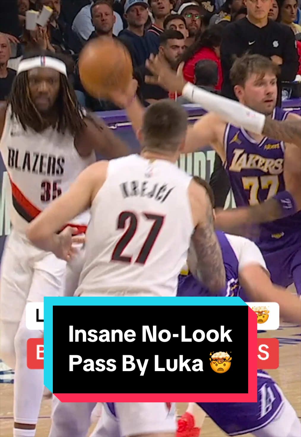 What was better: the ball fake or the no-look pass?! 🔥😱 