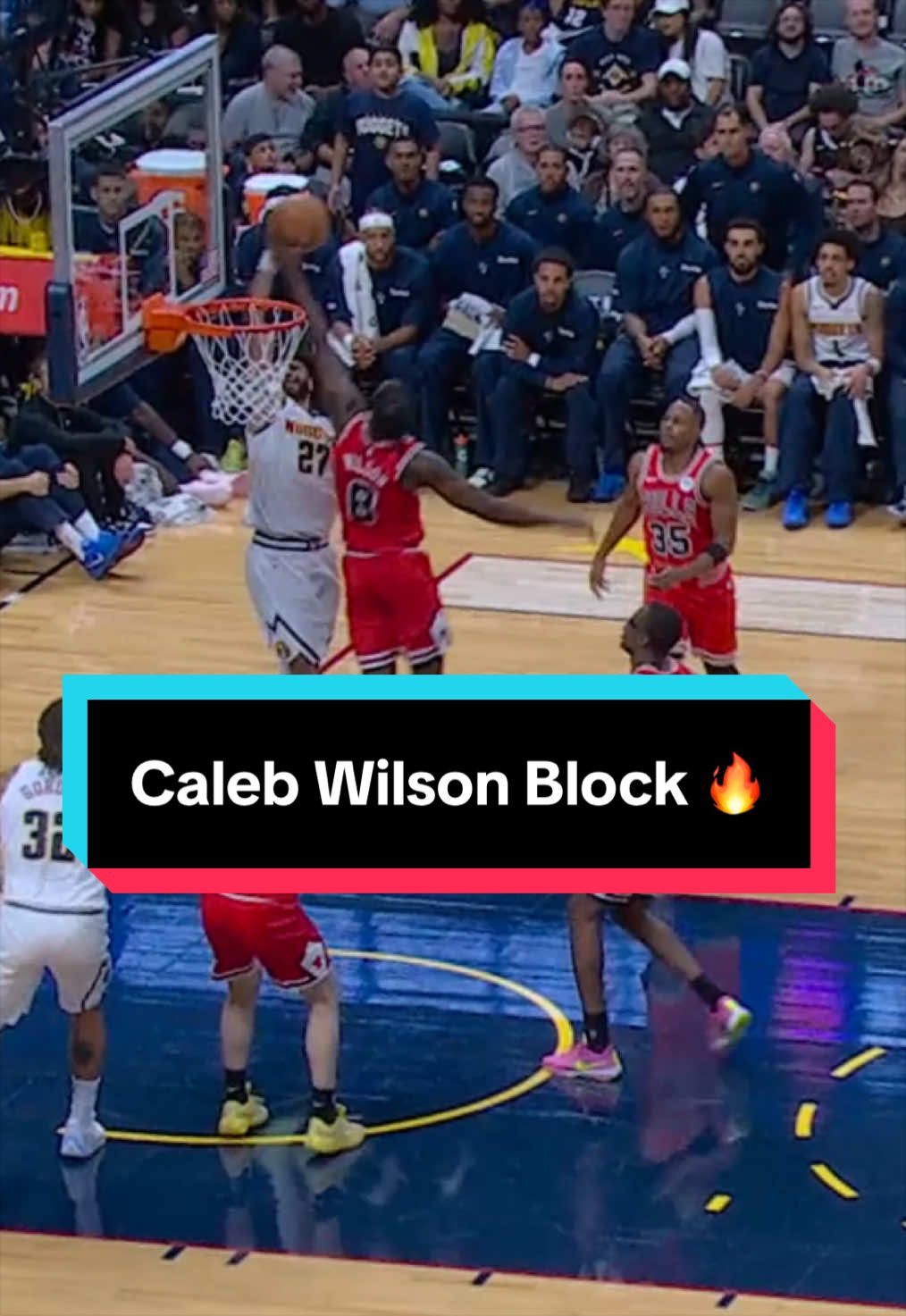 What a block by Caleb 🙌 