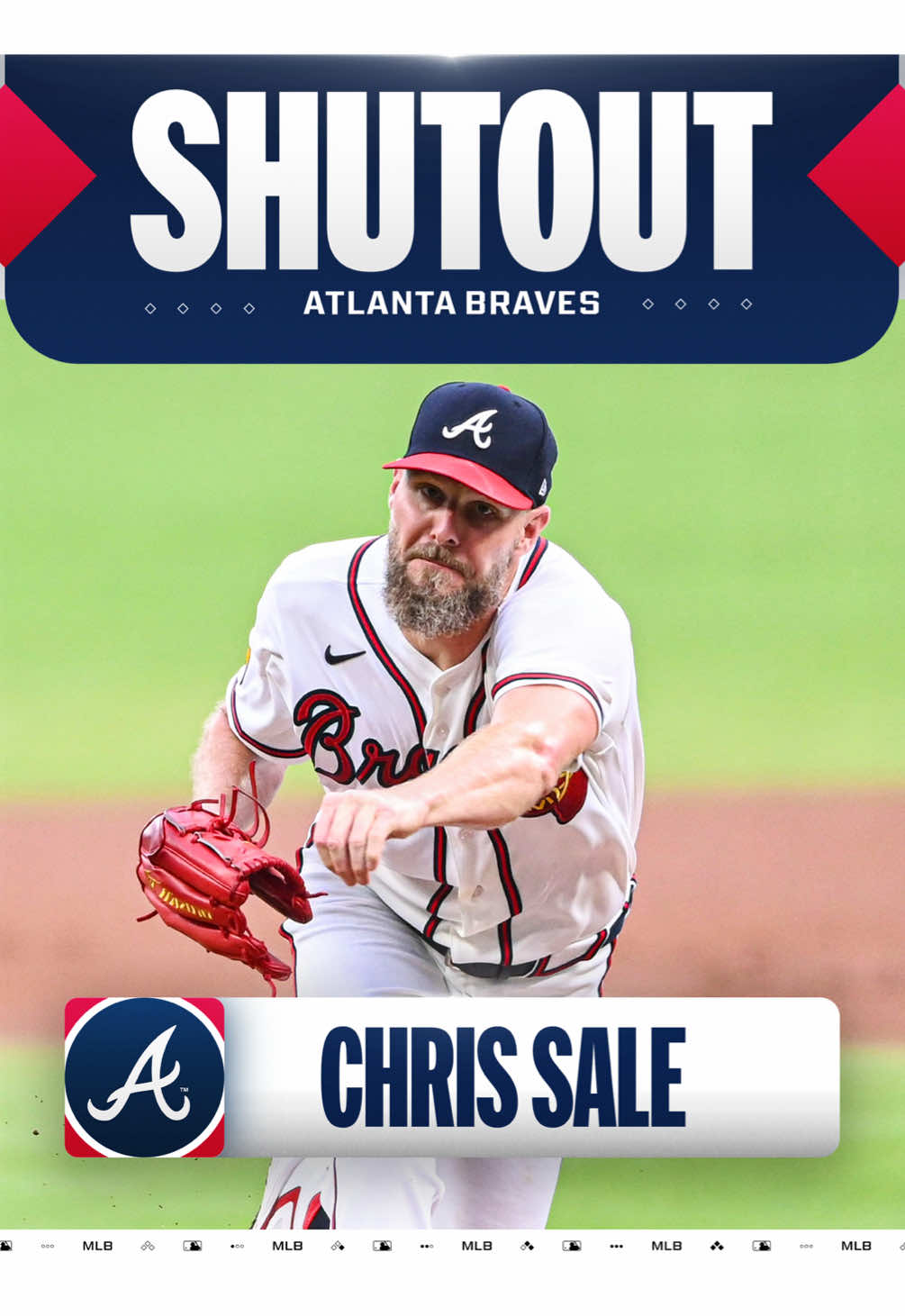 Chris Sale’s complete game shutout caps off the @Atlanta Braves sweep of the Dodgers 😤 