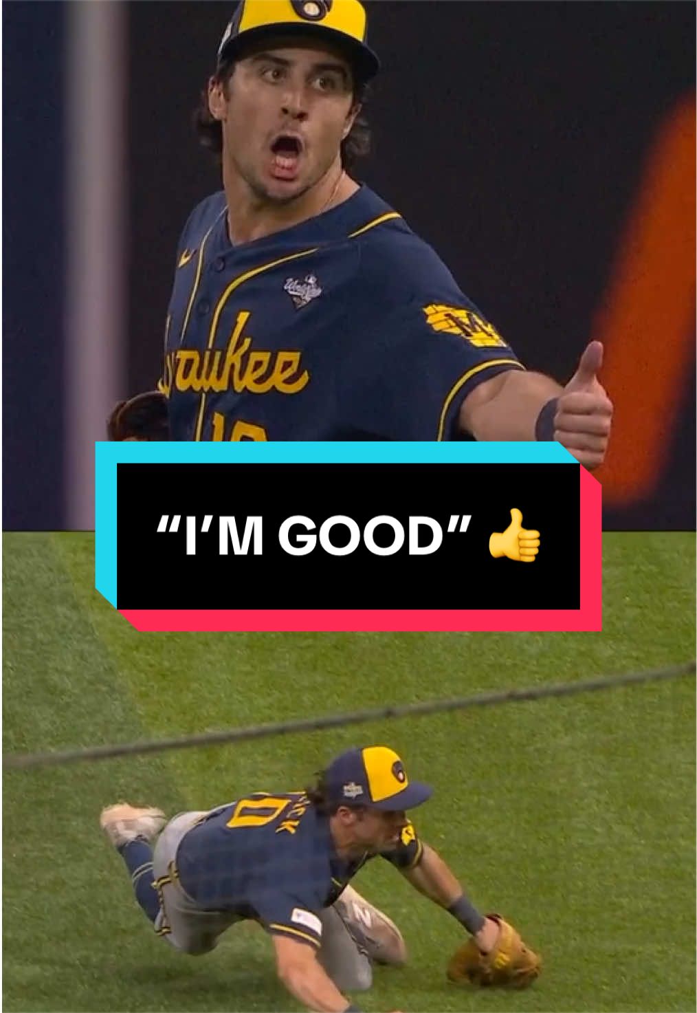 Sal Frelick said a little tumble can’t hurt him 😤 