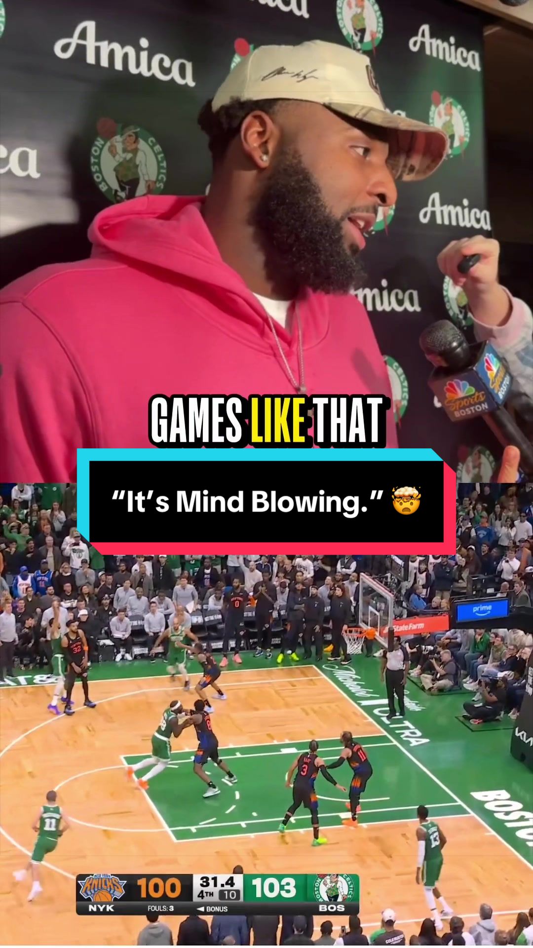 @Mitchell Robinson on Jayson Tatum’s performance against the Knicks 🙌 