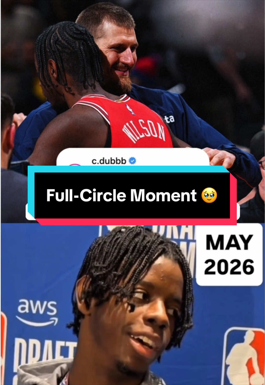Caleb shared a special moment with Jokić after Bulls/Nuggets preseason matchup! (📸: @DNVR_Nuggets/X)  