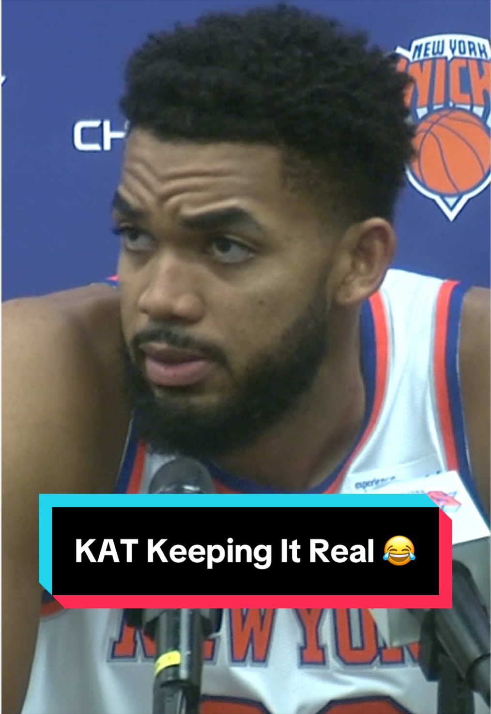 KAT had jokes on dropping some weight this offseason 😅 