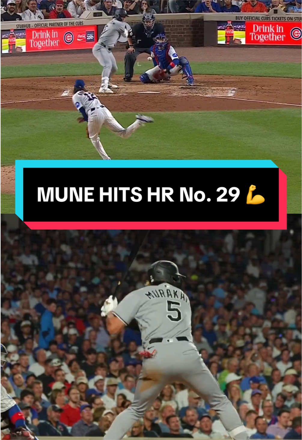 Munetaka Murakami hits one into the stands at Wrigley Field! 