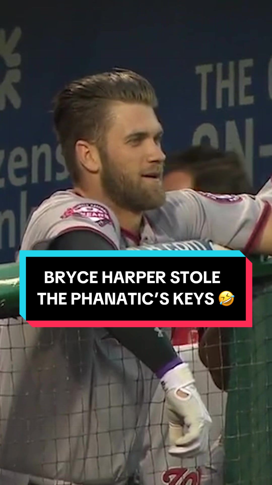 These days Bryce Harper and the Phillie Phanatic are good friends, but it wasn’t always that way 