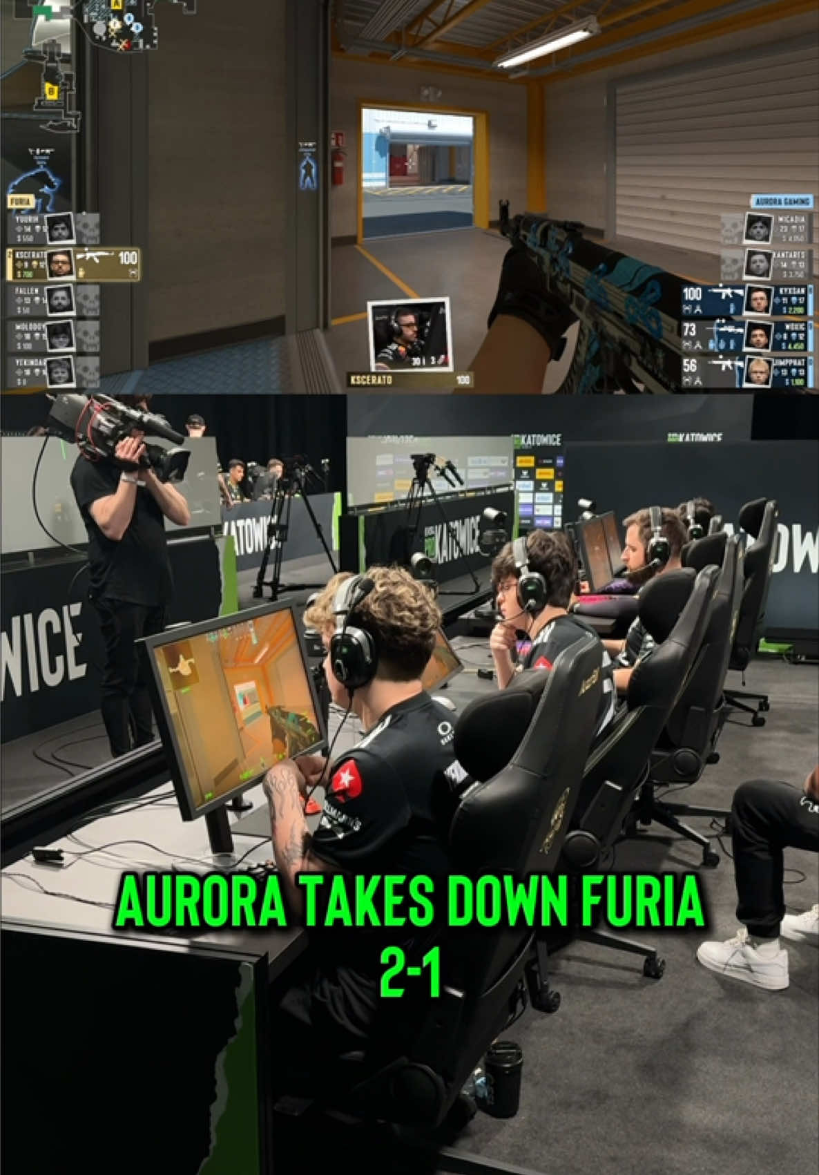 @AURORA CS2 takes down FURIA 2-1 