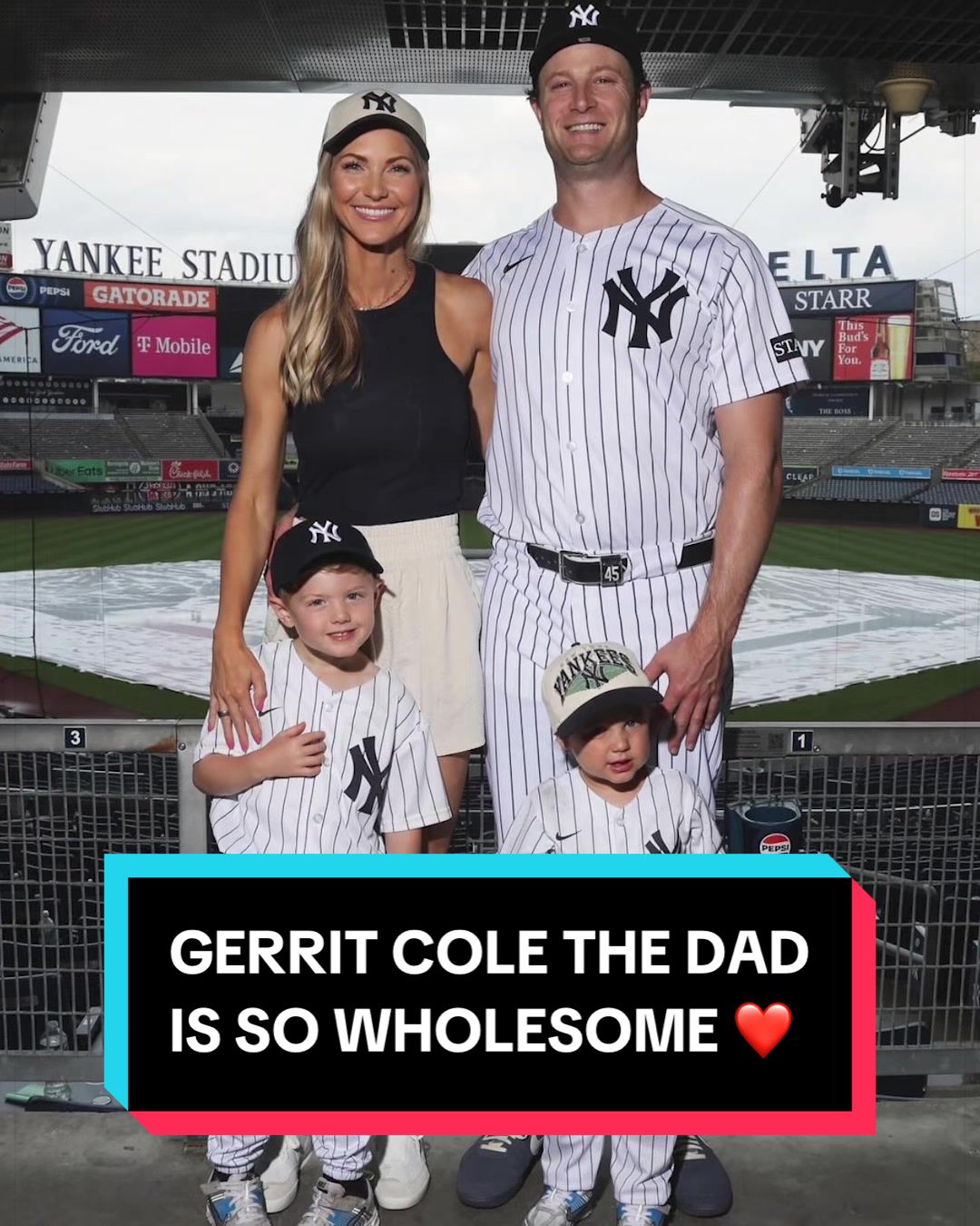Gerrit Cole is not only the Yankees ace, but an All-Star father, too. ❤️