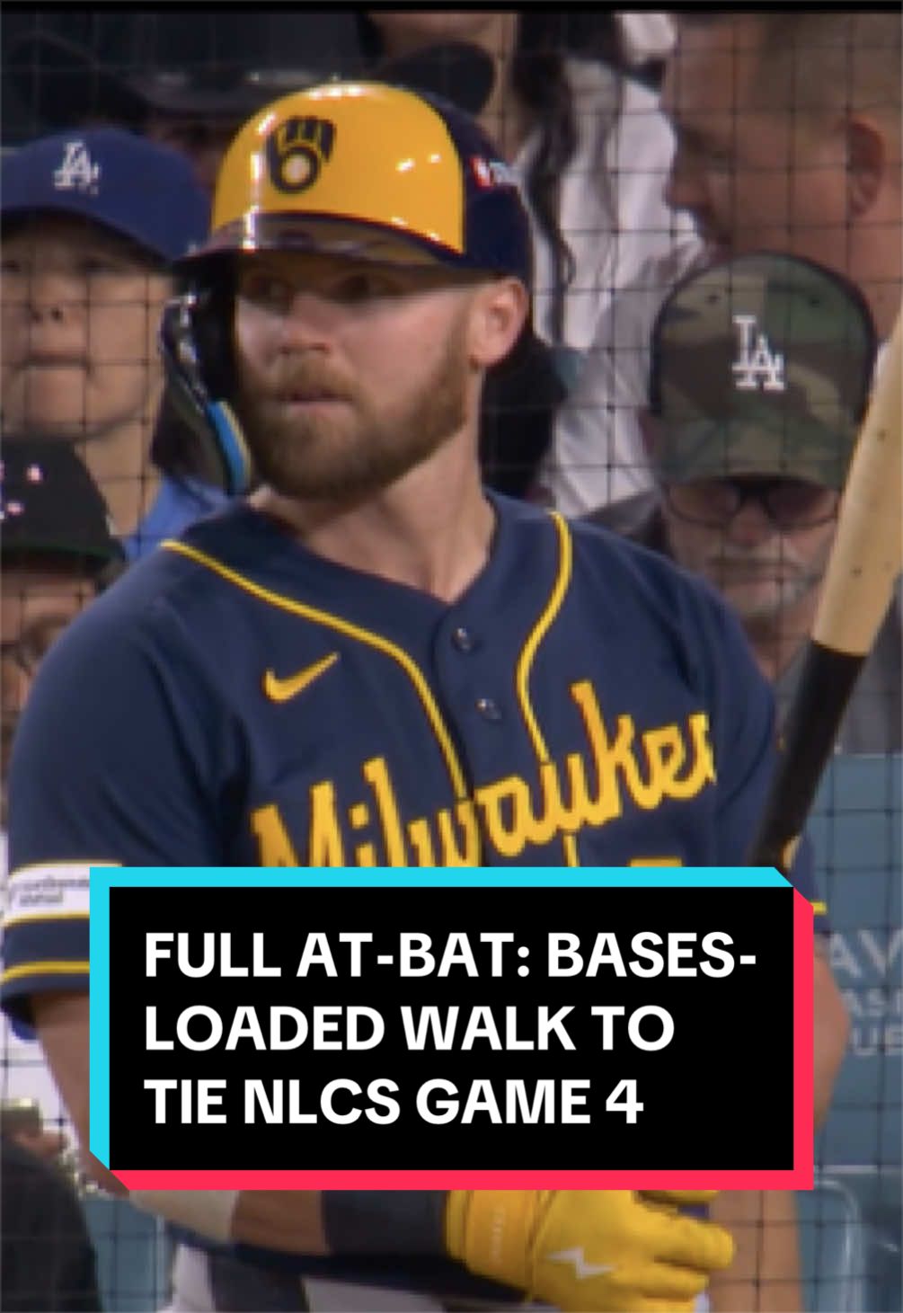 With the bases loaded, Jake Bauers takes 4 straight pitches from Alex Vesia to tie it up for the @Brewers! 