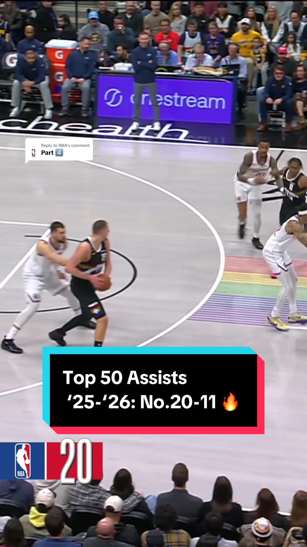 Replying to @NBA Countdown the top 20-11 assists of the 2025-26 NBA season! 🔥 
