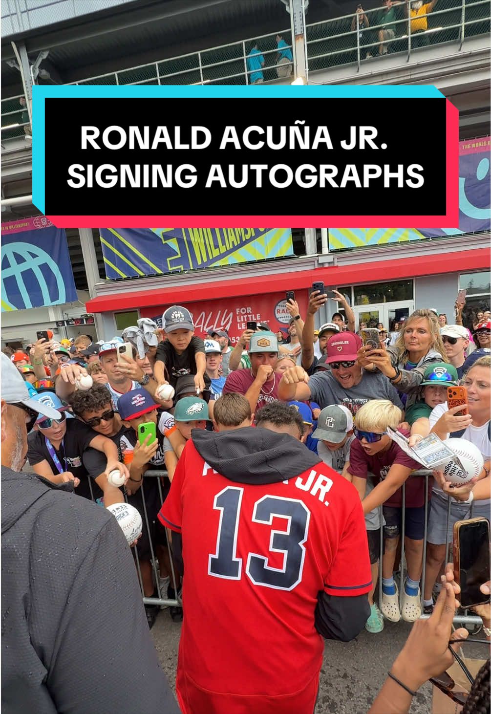 Ronald Acuña Jr. is very popular in Williamsport 🤩 