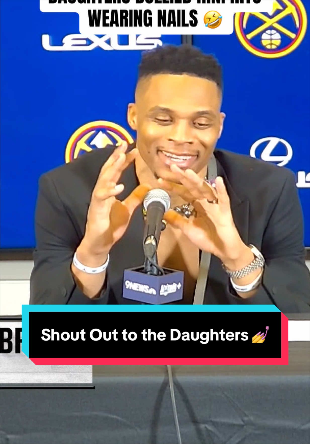 "My daughters would be upset if I didn't acknowledge them... they did a great job on my nails." Russ' iconic style was a family effort 👏 Enjoy retirement! 