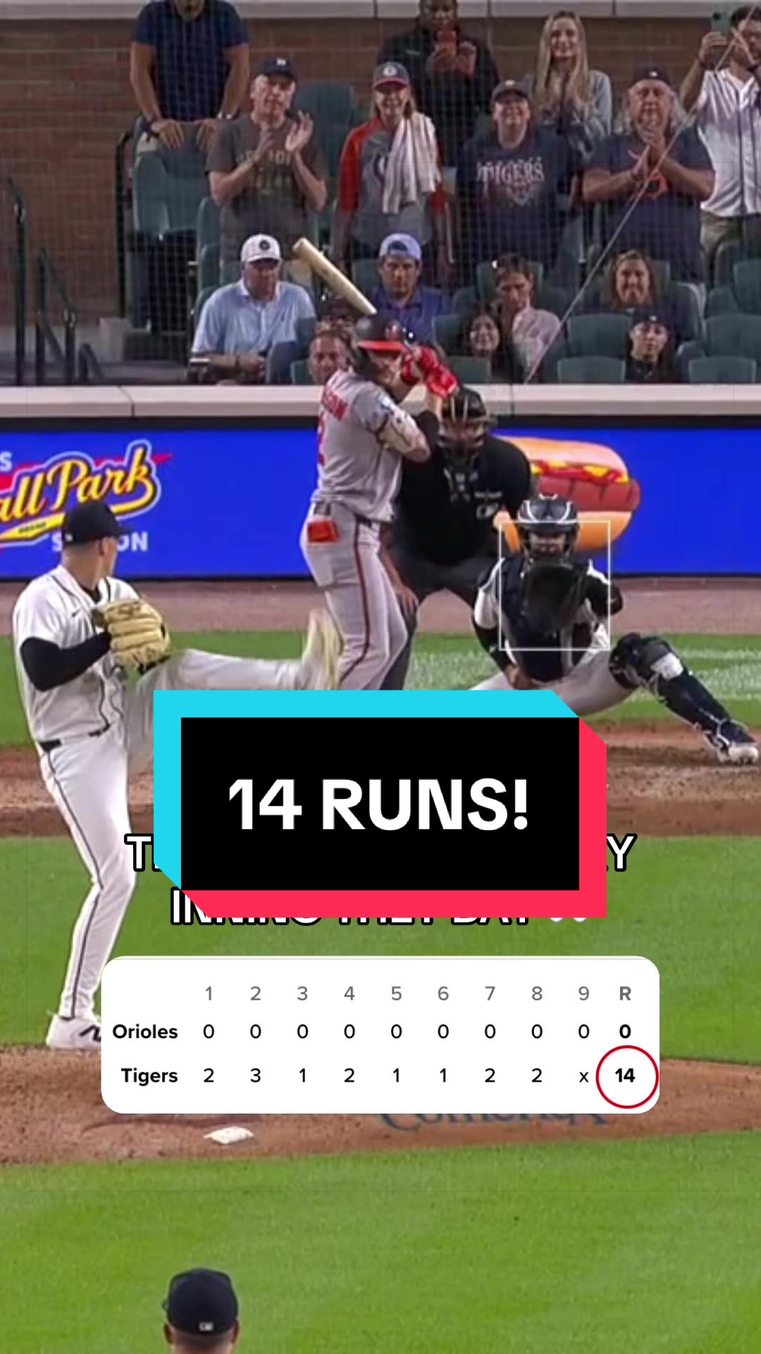 The Tigers put up a whopping 14 RUNS! 💪 