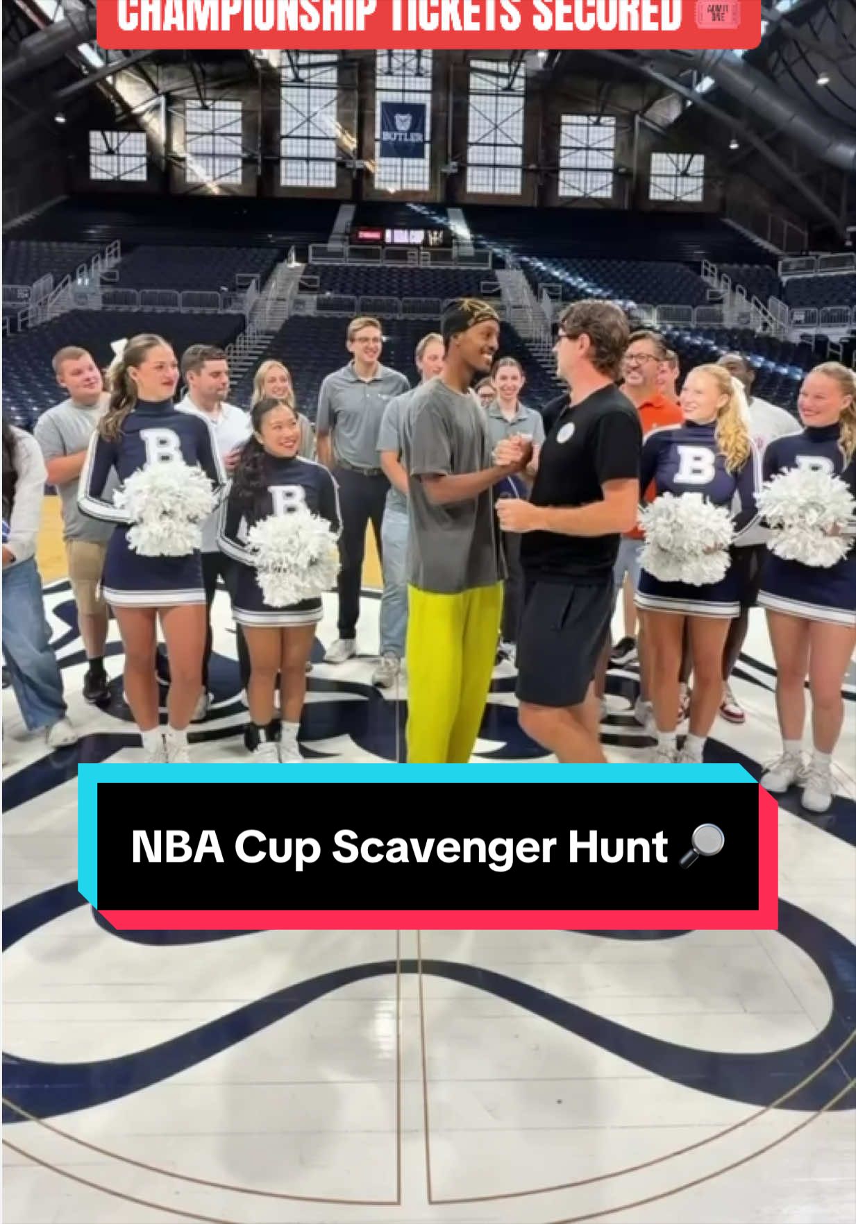 Championship tickets secured 🏆 Five fans in Indy completed the scavenger hunt and are headed to the @Emirates NBA Cup Championship at the iconic Hinkle Fieldhouse! 