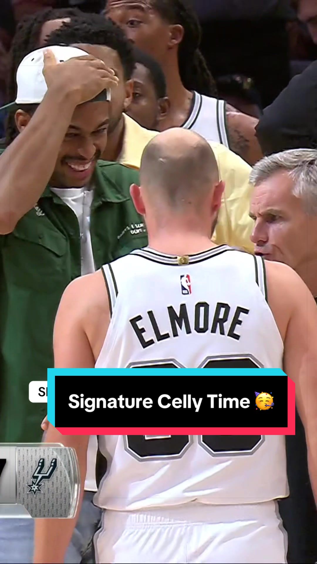 The signature celly made another appearance in San Antonio tonight 😂 