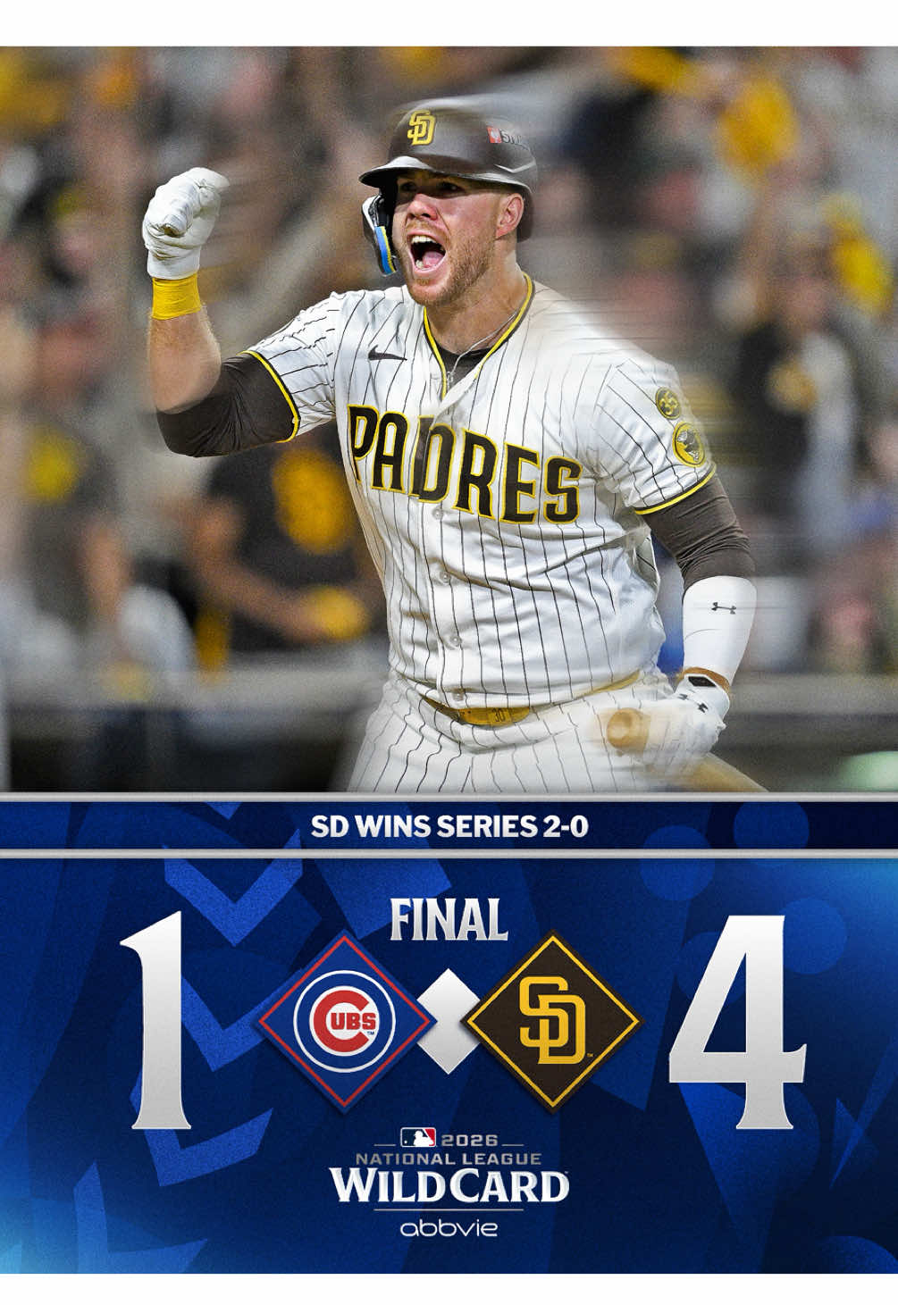 The @Padres sweep the Cubs to set up an NLDS date in Milwaukee! 
