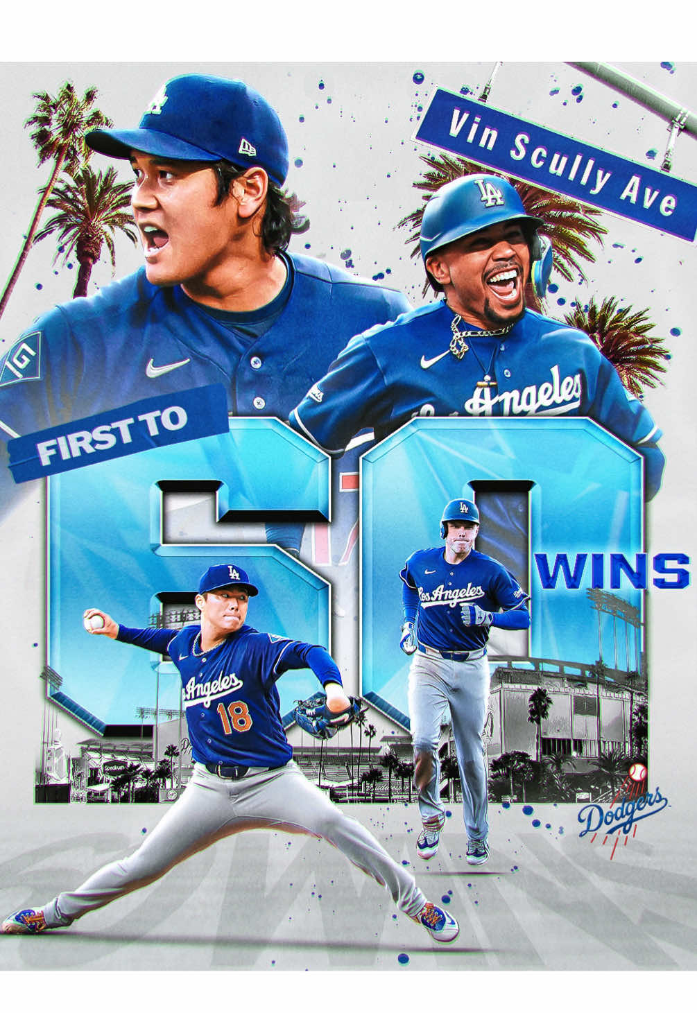 The Dodgers are the first team to the 60-win mark 🔥