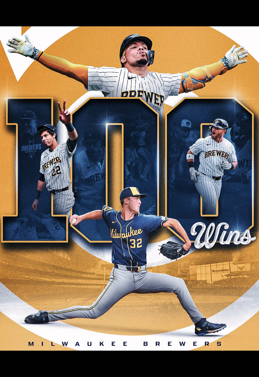 The Brewers have their first 100 win season in franchise history!