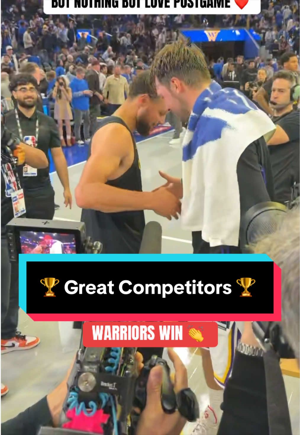 🏆 All love between Steph and Luka postgame ❤️ 🏆 