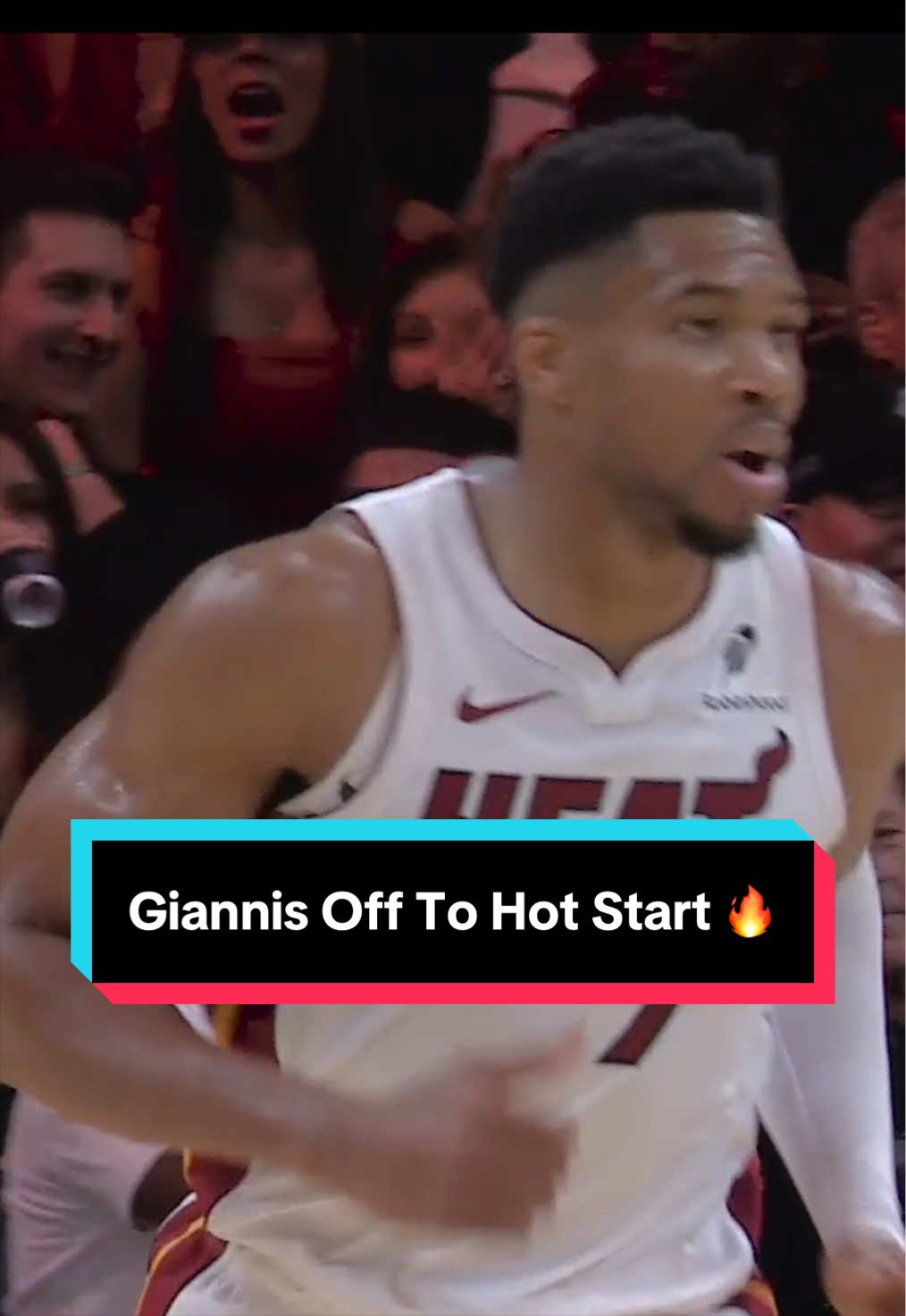 Giannis was READY for his Heat debut 👀🔥 