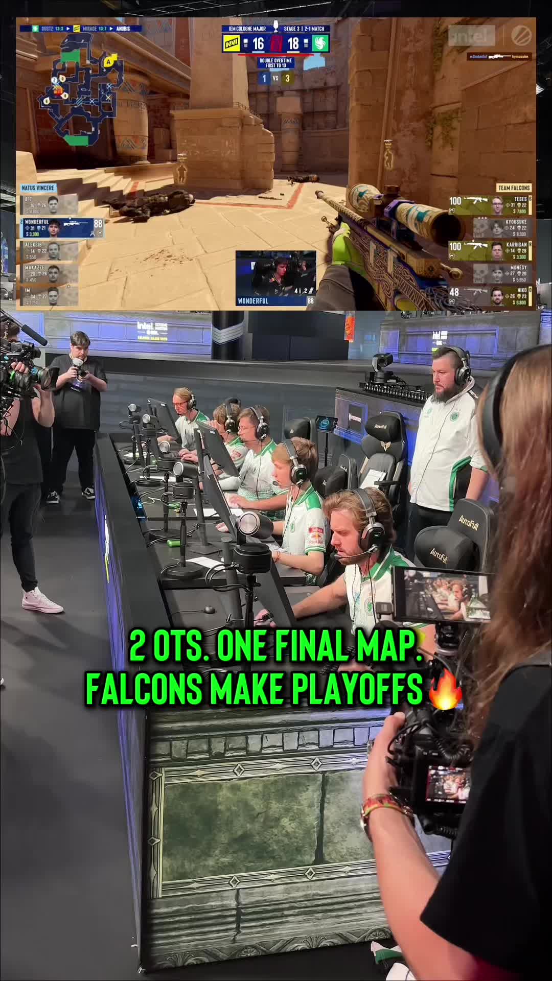 What a series. @Falcons Esports  take down NAVI 2-1 after two overtimes on the final map and secure playoffs 🦅🔥 