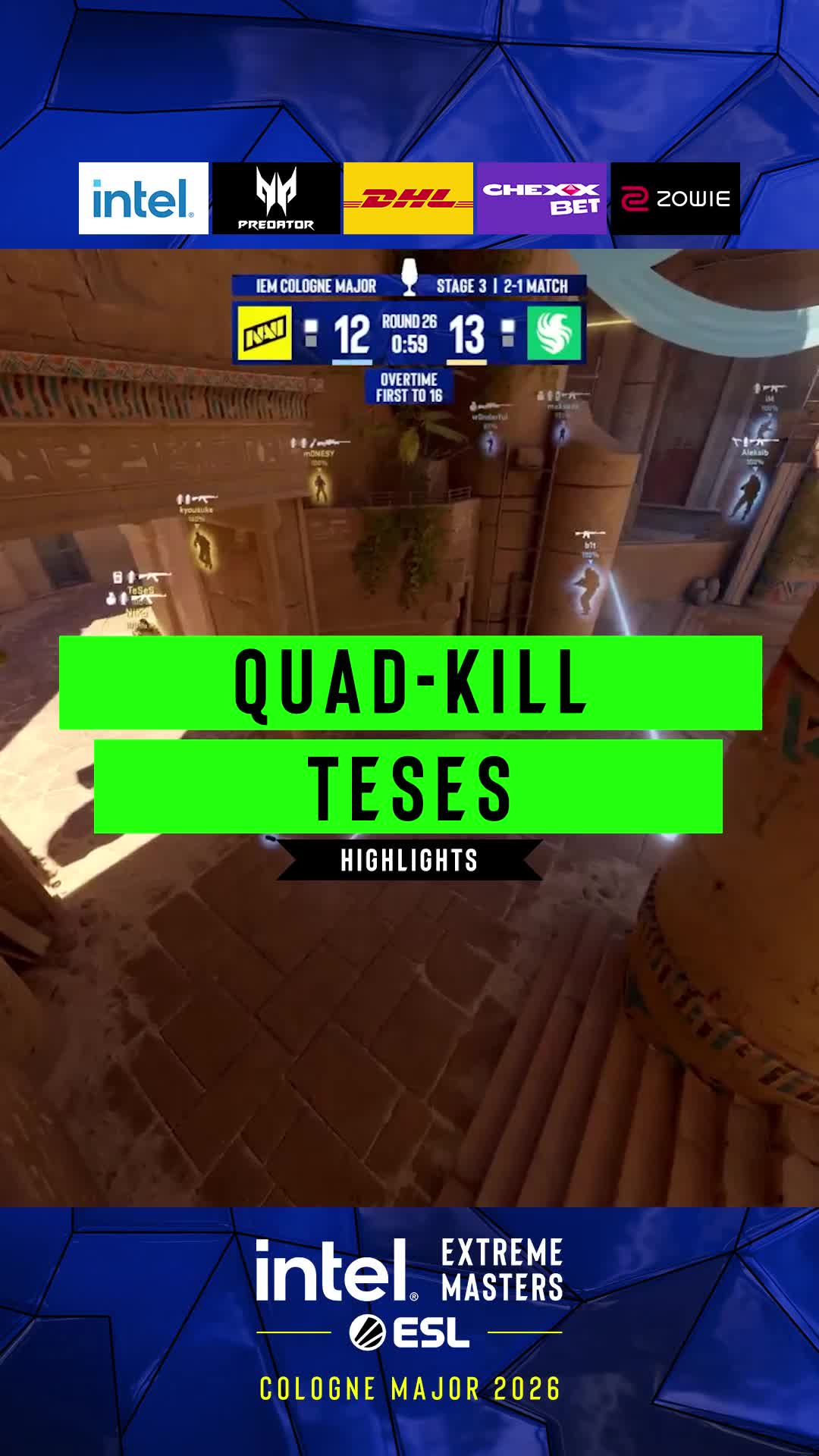 TeSeS with a crazy Quad-Kill 😳 