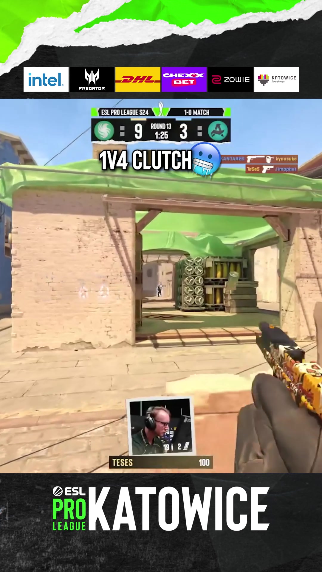 TeSeS 1v4 CLUTCH 🔥 