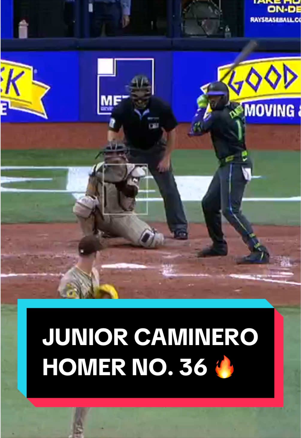 Junior Caminero ties Yordan Alvarez for the AL lead with his 36th homer 🔥