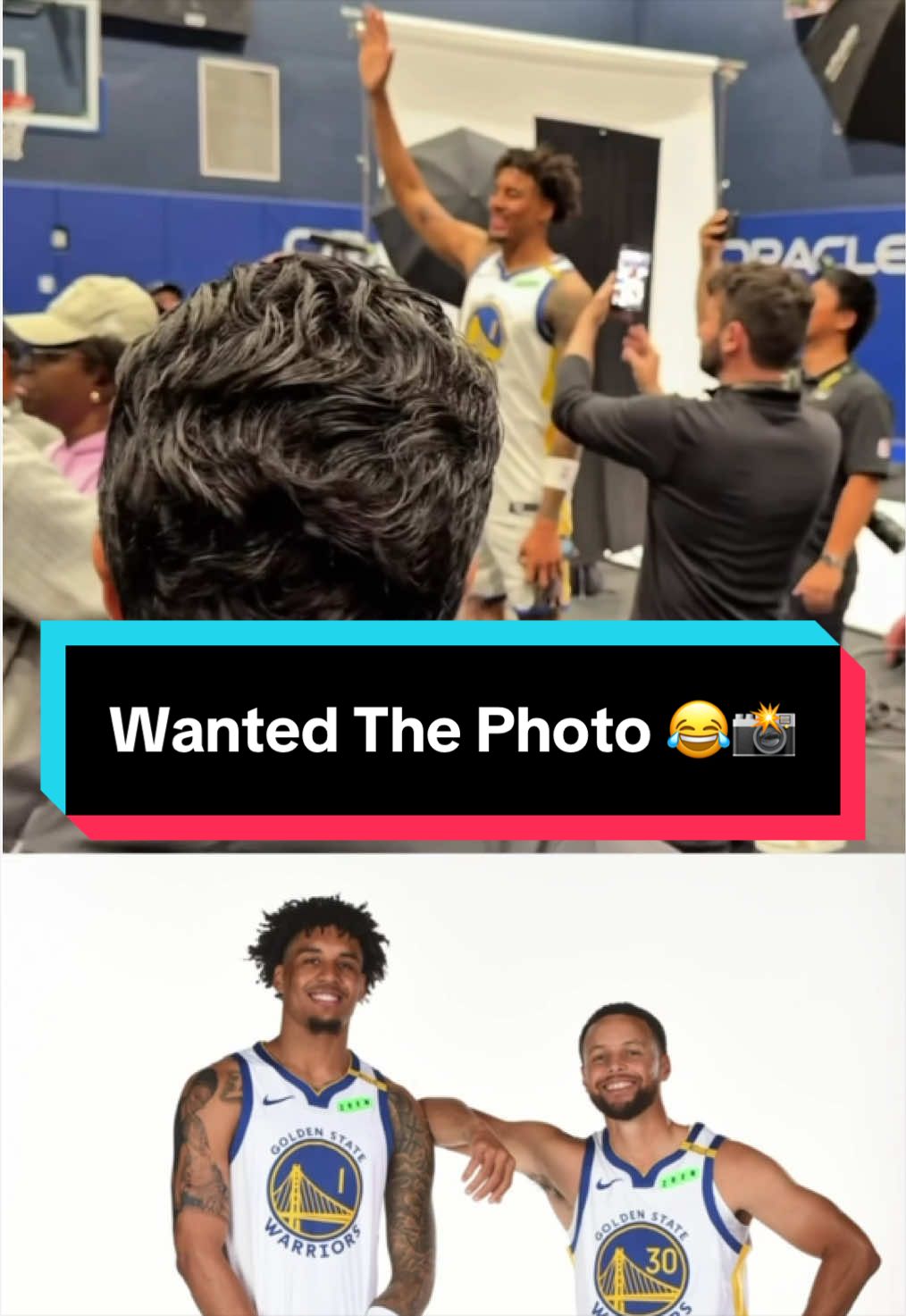 Yaxel was on a mission to get a photo with Steph 😂🔥 