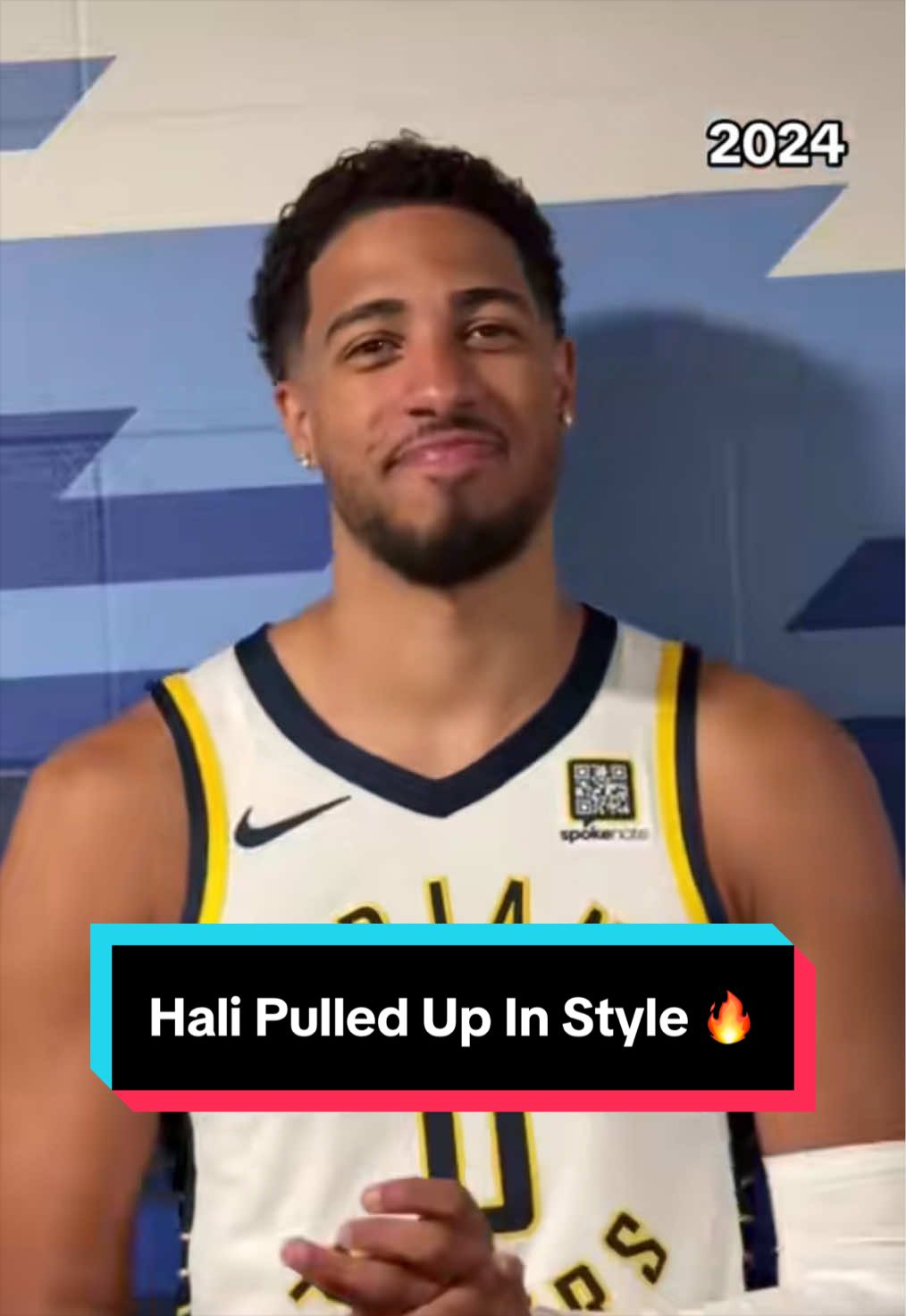 Throwback to 2024 NBA Media Day when Tyrese Haliburton was showing off his style 😤 