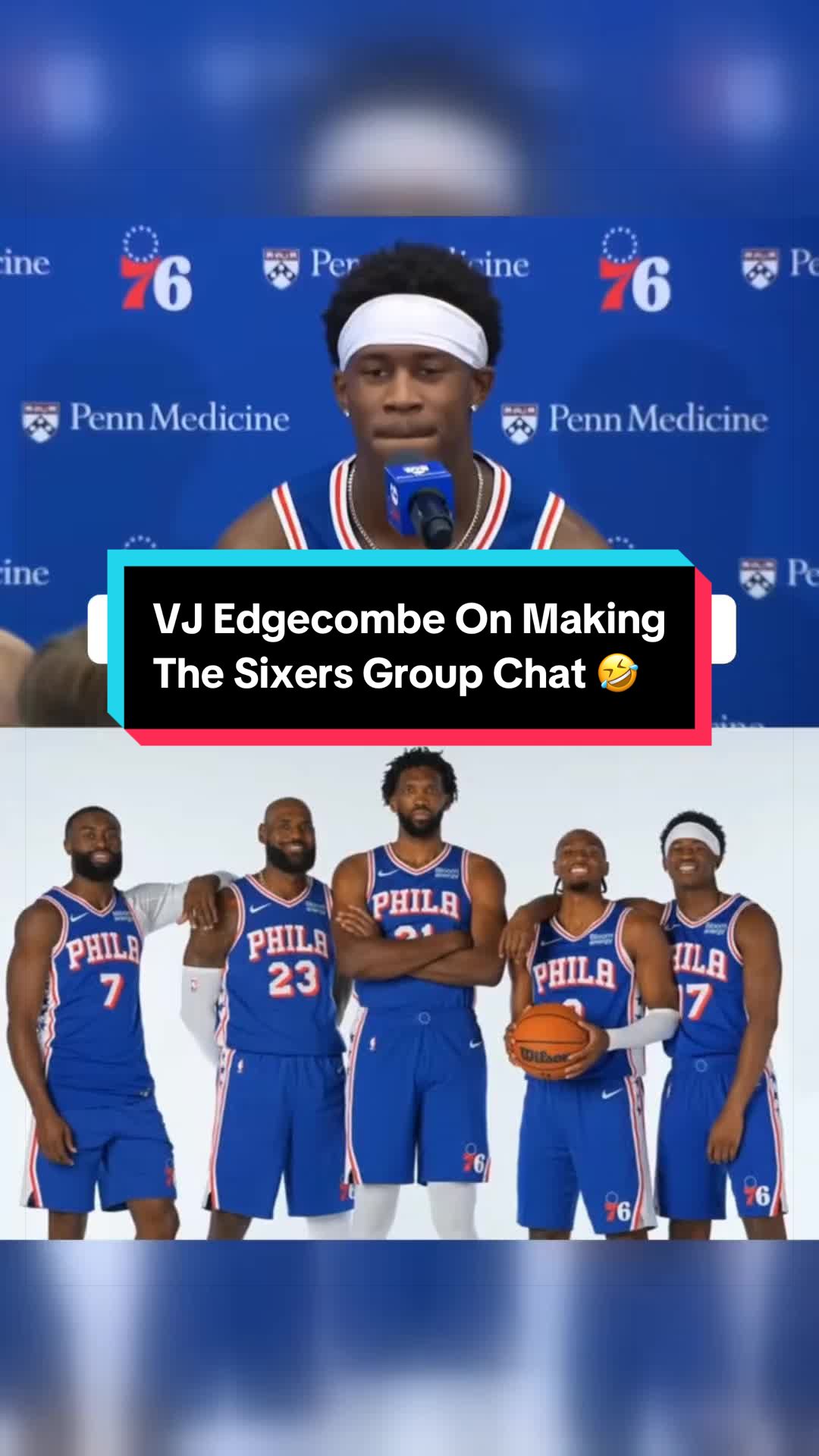 “I was like ‘Yo I’m gonna make a group chat: me, ‘Rese, JB, Joel. Then Bron came, and obviously I don’t have LeBron James’ number…so I told Tyrese to do it.” 🤣 