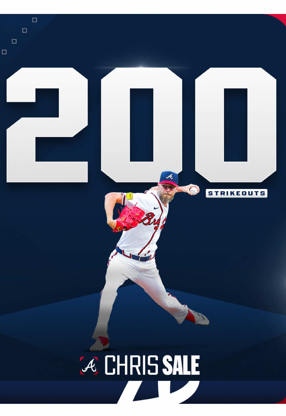 Chris Sale's 10th strikeout of the game gives him 200 Ks on the season! 